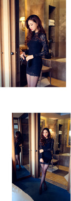 Lace Dress and Bodysuit with Tight-Fitting Skirt