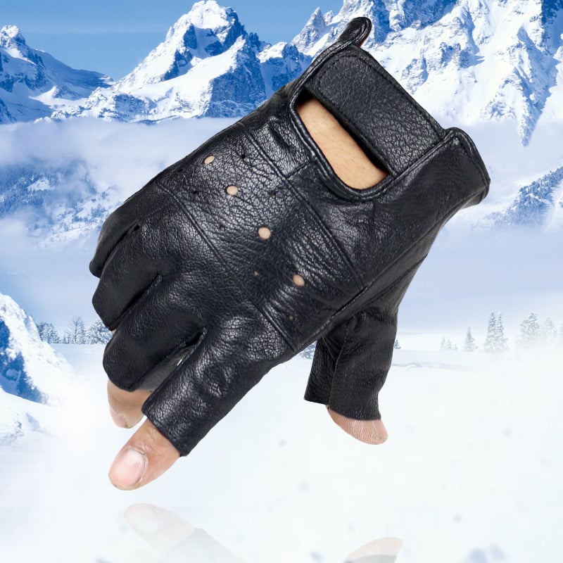Half Finger Leather Gloves
