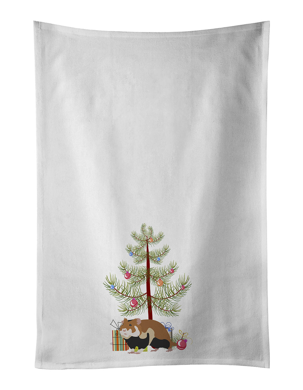 European Hamster Merry Christmas Kitchen Towel Set of 2