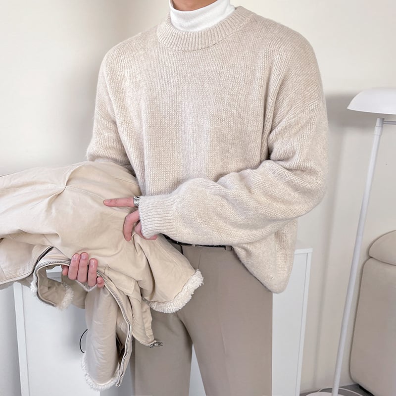 Wind-Padded Long-Sleeve Pullover Sweater | Streetwear