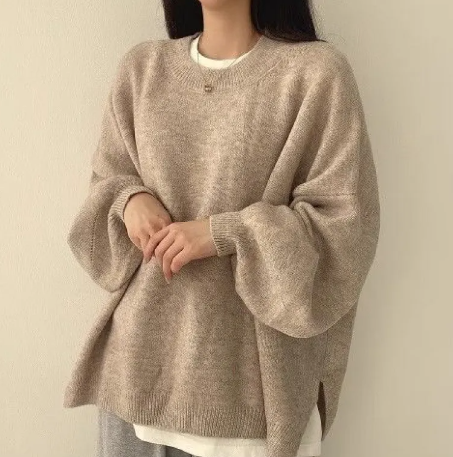 Crew Neck Pullover Sweater For Women | Streetwear