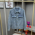 Men's Denim Jacket - Thick Cotton Outerwear for Winter