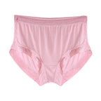 Silk Women's Breathable Lace Mid-Waist Boxer Shorts