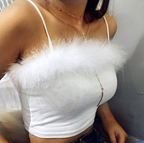 Hot Women's Sexy Fleece Camisole T-shirt Undershirt