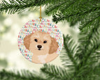 Shih-Tzu Gold #1 Christmas Ceramic Ornament