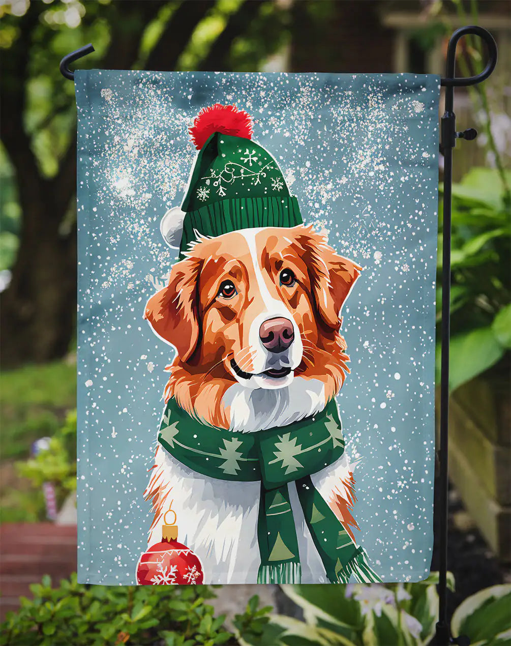 Nova Scotia Duck Toller Christmas Garden Flag