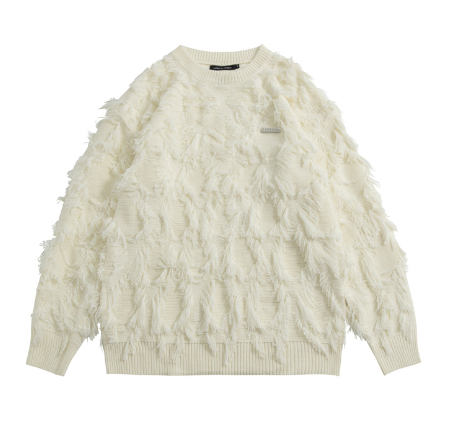 Y2K Streetwear Men's Loose Knitwear Jacket (One Piece)