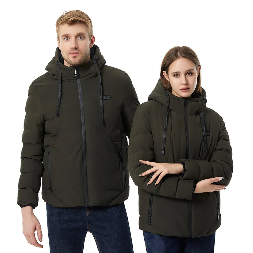 Cotton Padded Heating Hoodie Jacket | Streetwear