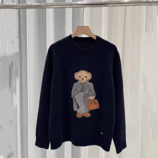 Spring Cashmere Ralph Lauren Bear Women's Knit Pullover | Streetwear