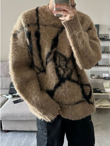 Loose Fit Men's Pullover Sweater | Streetwear