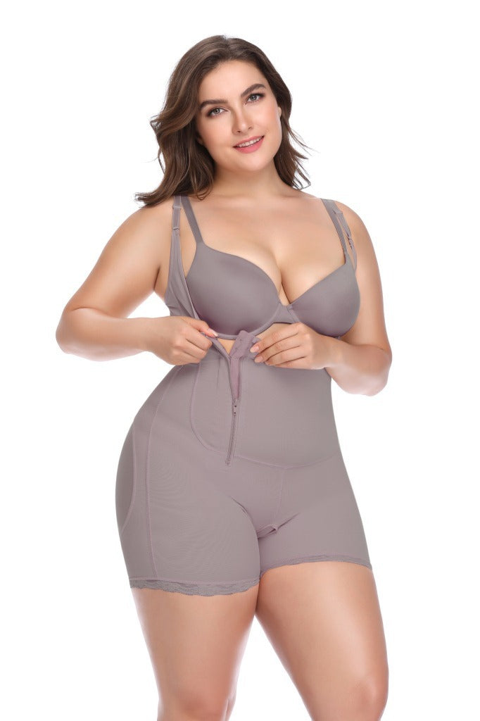 Peach Hip Lift Jumpsuit Plus Size Corset