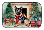 German Shepherd Cozy Christmas Dish Drying Mat