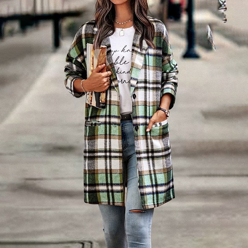 Woolen Lapel Coat for Autumn and Winter Season