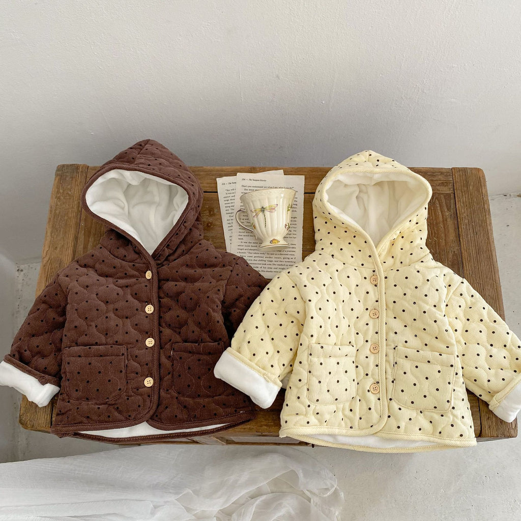 Thickened Cotton Hooded Cardigan for Baby (Long Sleeve)
