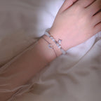 Star and Moon Cat's Eye Stone Bracelet Set