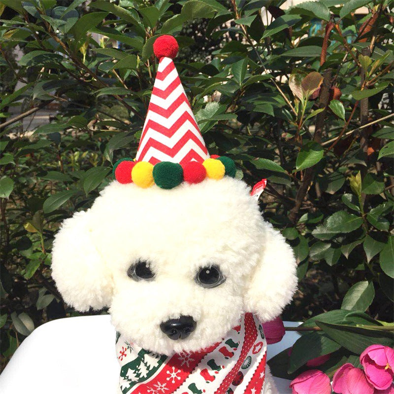 New Pet Christmas Ornament with Hat and Bow Tie | Embroidered Cap