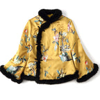 Women's Stand Collar Clip Cotton Wool Jacket
