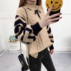 Kawaii Knitwear Sweater with Lantern Sleeves for Women