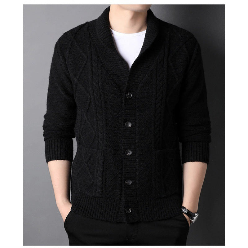 Men's Long Sleeved Knitted Cardigan by Tide Brand