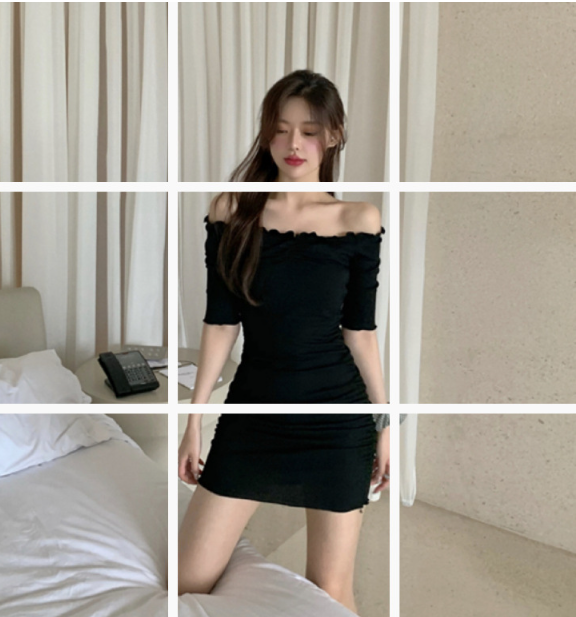 Long Sleeve Off-Shoulder Bodycon Mini Dress