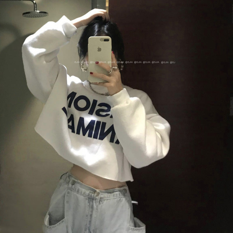 "High Waist Personalized Sweater for Trendy Girls"
