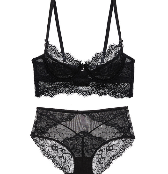 Lace Sexy Lingerie Set with Comfort Wireless Bra