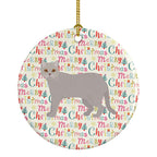 British Semi Longhair Cat Christmas Ceramic Ornament