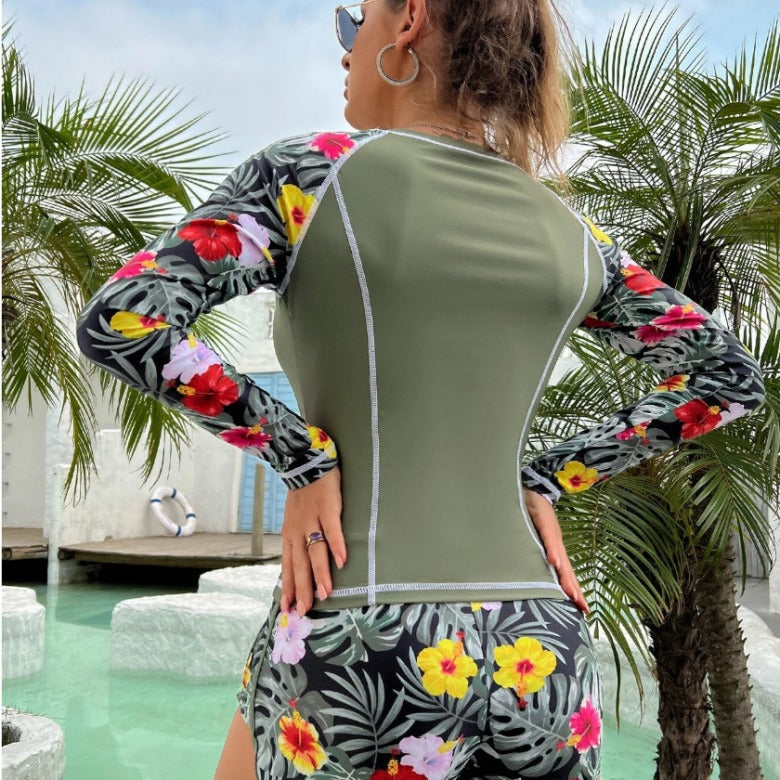 2024 Women's Long Sleeve Swimwear with Prints