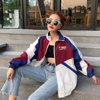 Men's Patchwork Windbreaker Baseball Jacket (Large Size)