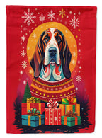 Basset Hound Holiday Christmas Garden Flag