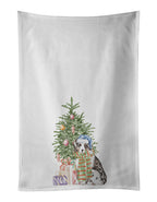 Australian Shepherd Puppy Christmas Presents and Tree Kitchen Towel Set of 2