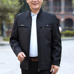 Men's Thick Plush Velvet Jacket with Stand Collar