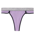 Women's Sexy Lace Thong in Pure Cotton and Ice Silk