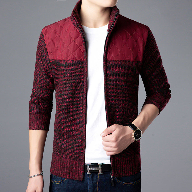 Colorblock Plus Size Knitted Wool Sweater