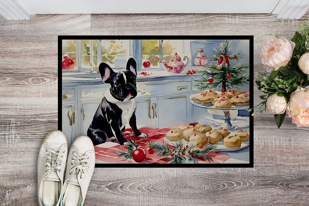 French Bulldog Christmas Cookies Doormat