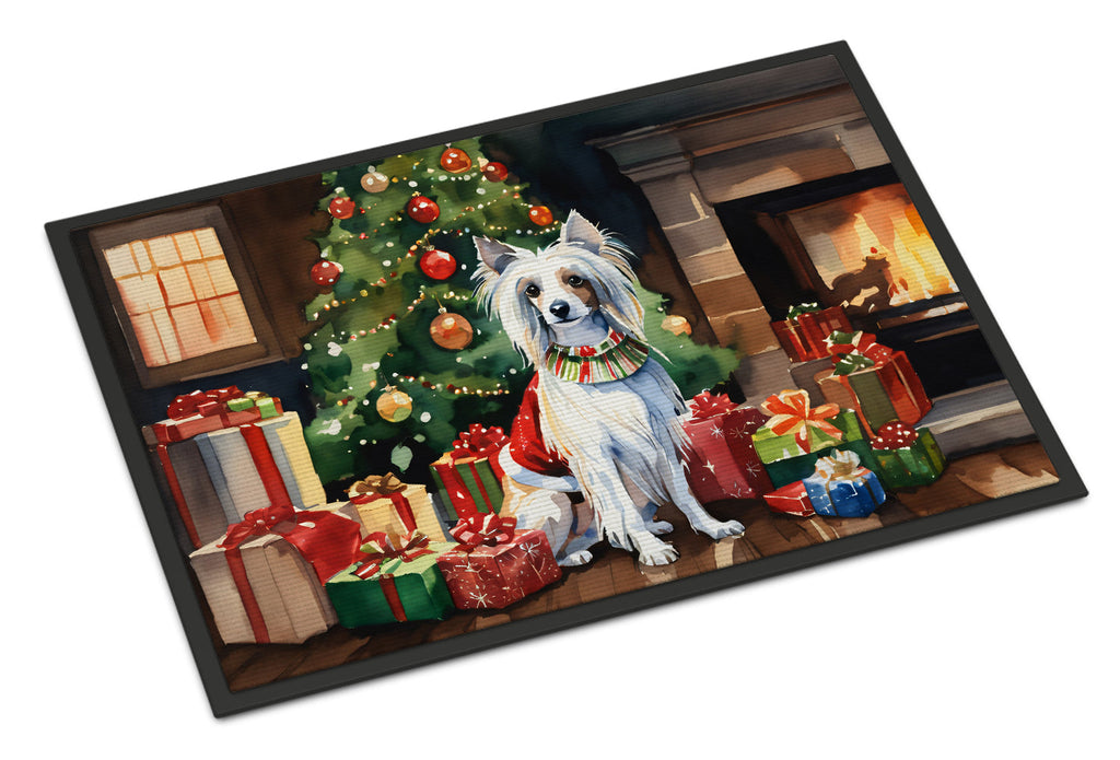 Chinese Crested Cozy Christmas Doormat