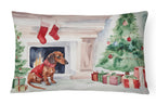 Dachshund Christmas Throw Pillow