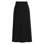 Plus Size Women's High-Waisted Wool Long Skirt