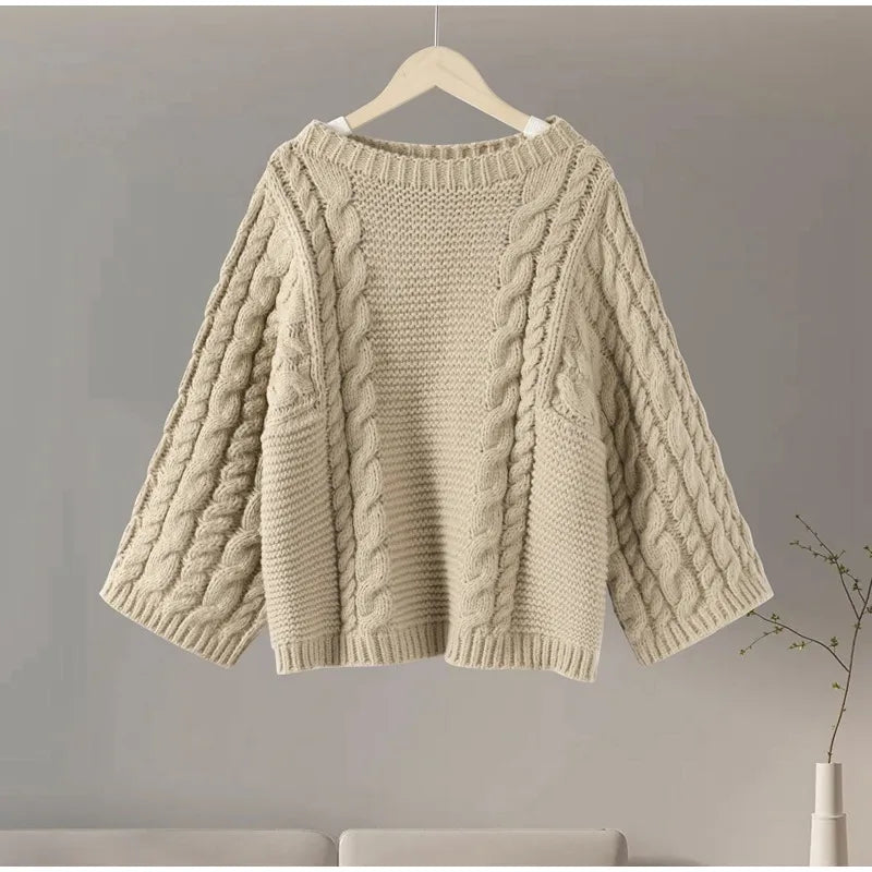 Round Neck Knit Pullover Sweater | Streetwear