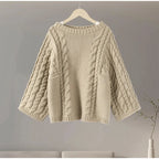 Round Neck Knit Pullover Sweater | Streetwear