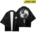 Men's Three-Quarter Sleeve Kimono Cardigan