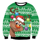 Amazon Mixed Color Reindeer Christmas Sweatshirt for Women | Streetwear