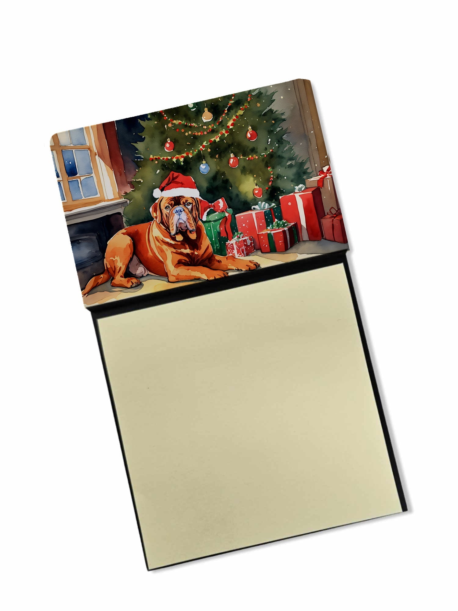 Dogue de Bordeaux Cozy Christmas Sticky Note Holder