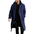2023 Autumn/Winter Men's Long Woolen Coat Double Breasted