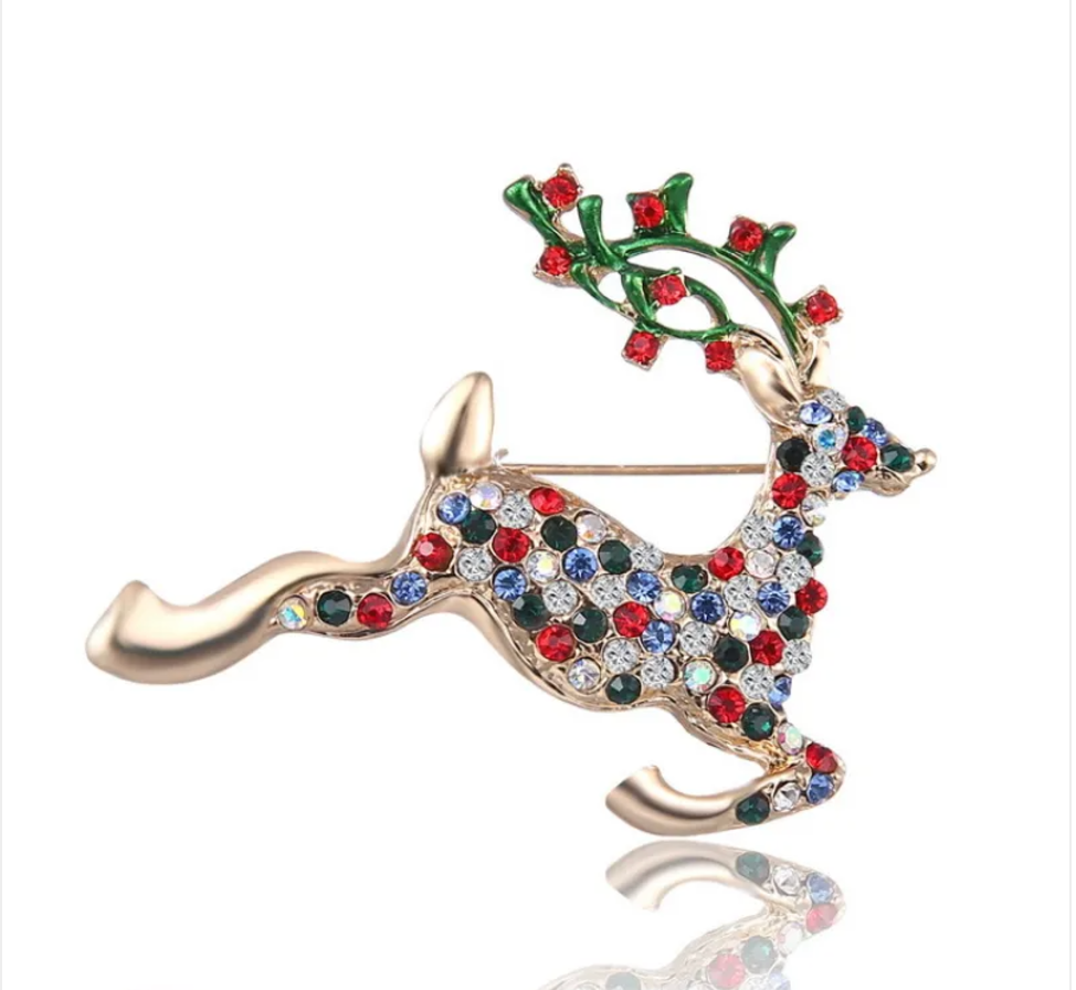 Fashion Bow Tie Wreath Brooch Christmas Gift