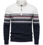 Men's Stand-up Collar Half-Zip Sweater