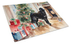 Flat-Coated Retriever Cozy Christmas Glass Cutting Board