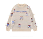 Men's High Street Knitted Sweater with Holes & Patches