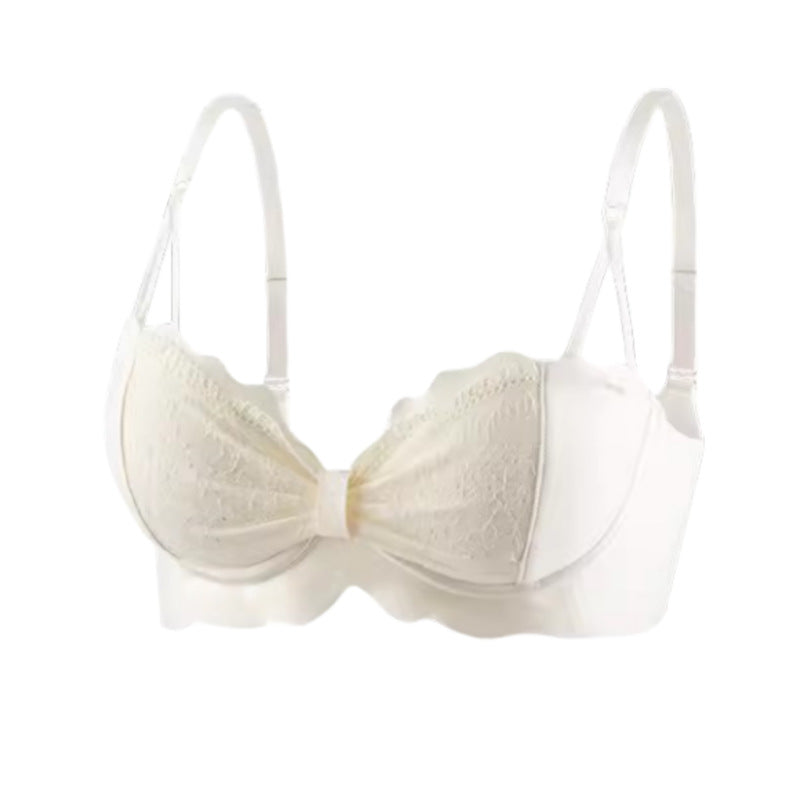 Lace Wireless Bra Set for Women with Supportive Design