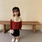 Girls' Thick Knitted Pullover Sweater for Autumn/Winter | Streetwear